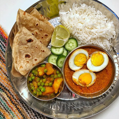 Egg Curry Thali